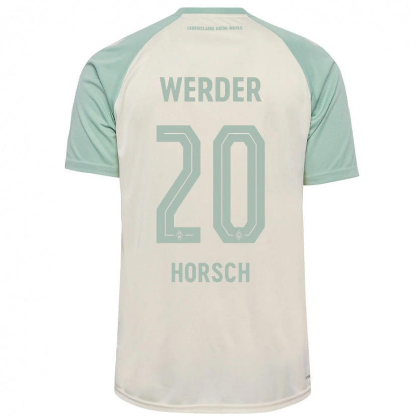 Danxen Kinderen Jonas Horsch #20 Off-White Lichtgroen Uitshirt Uittenue 2024/25 T-Shirt