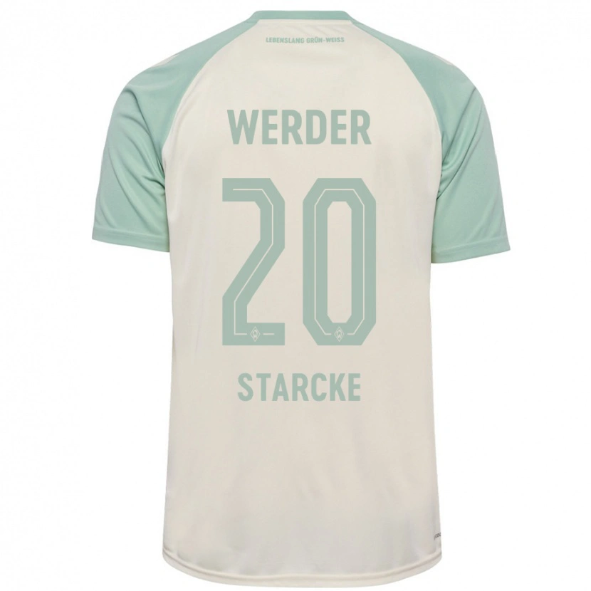 Danxen Kinderen Bennet Starcke #20 Off-White Lichtgroen Uitshirt Uittenue 2024/25 T-Shirt