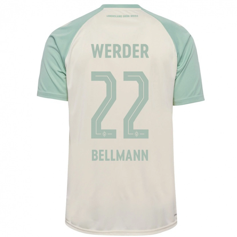 Danxen Kinderen Paul Bellmann #22 Off-White Lichtgroen Uitshirt Uittenue 2024/25 T-Shirt