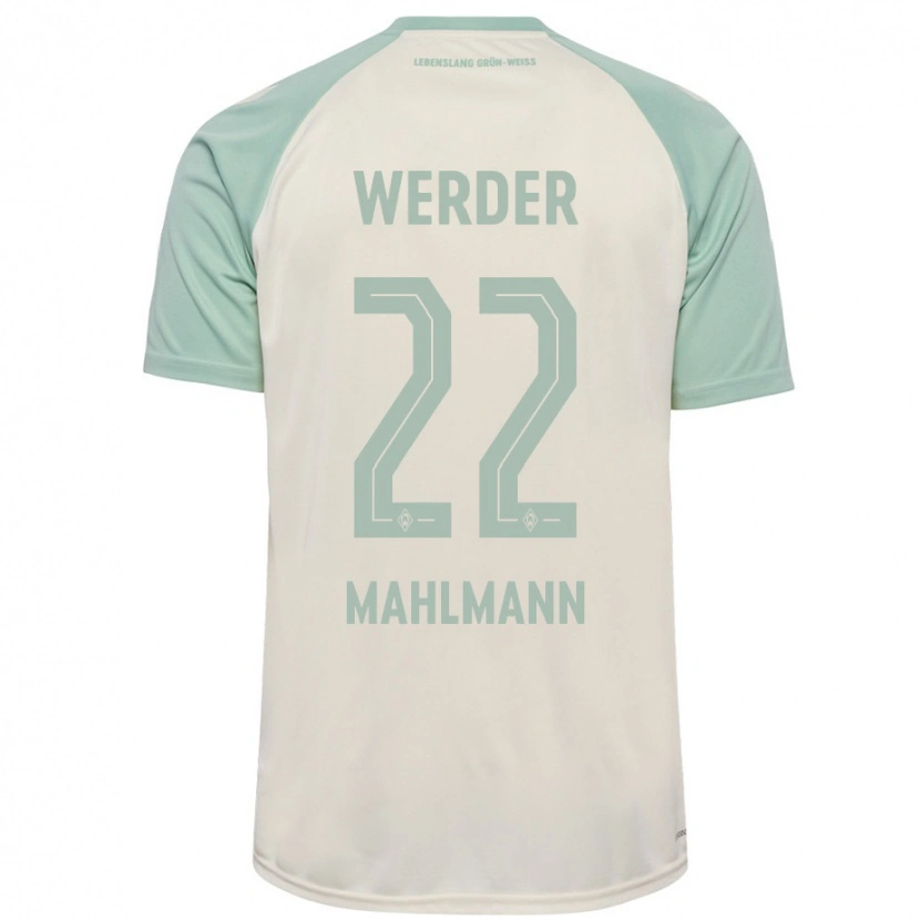 Danxen Kinderen Justus Mahlmann #22 Off-White Lichtgroen Uitshirt Uittenue 2024/25 T-Shirt