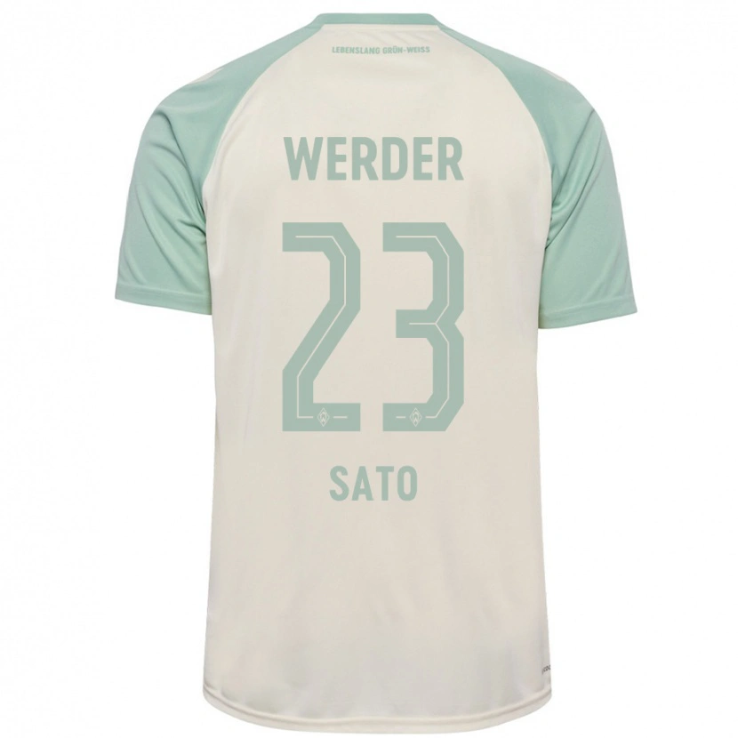 Danxen Kinderen Kein Sato #23 Off-White Lichtgroen Uitshirt Uittenue 2024/25 T-Shirt