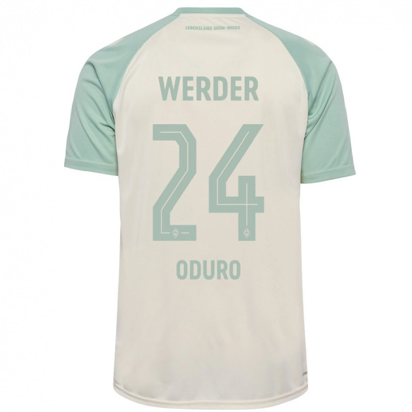 Danxen Kinderen Ricardo Oduro #24 Off-White Lichtgroen Uitshirt Uittenue 2024/25 T-Shirt