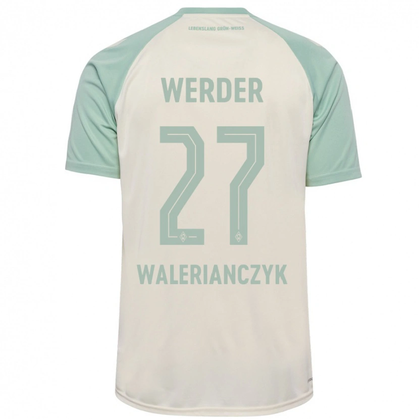 Danxen Kinderen Dennis Walerianczyk #27 Off-White Lichtgroen Uitshirt Uittenue 2024/25 T-Shirt