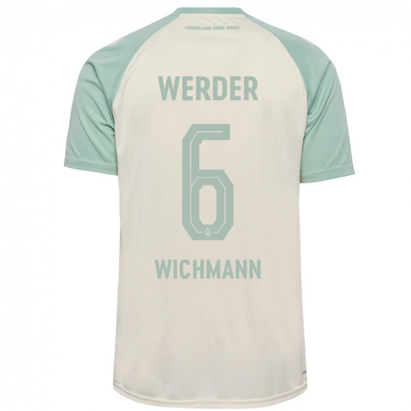 Danxen Kinderen Reena Wichmann #6 Off-White Lichtgroen Uitshirt Uittenue 2024/25 T-Shirt