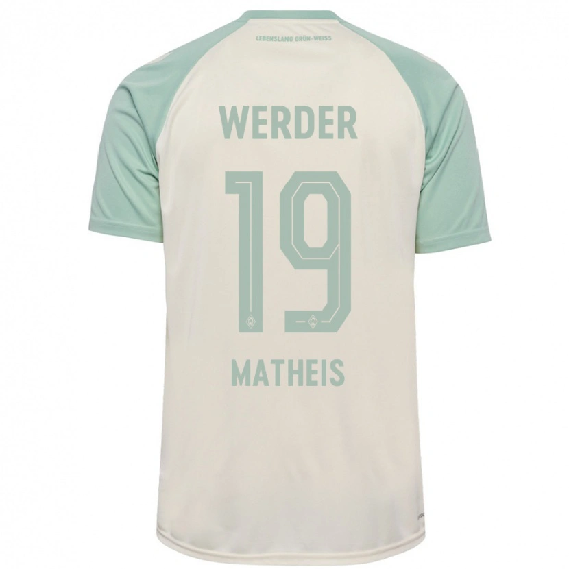 Danxen Kinderen Saskia Matheis #19 Off-White Lichtgroen Uitshirt Uittenue 2024/25 T-Shirt