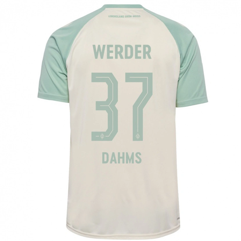 Danxen Kinderen Lena Dahms #37 Off-White Lichtgroen Uitshirt Uittenue 2024/25 T-Shirt