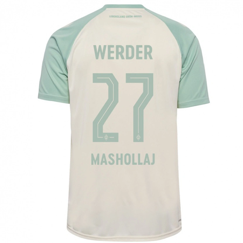 Danxen Kinderen Benjamin Mashollaj #27 Off-White Lichtgroen Uitshirt Uittenue 2024/25 T-Shirt