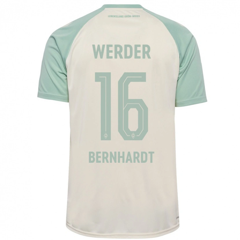 Danxen Kinderen Emilie Bernhardt #16 Off-White Lichtgroen Uitshirt Uittenue 2024/25 T-Shirt