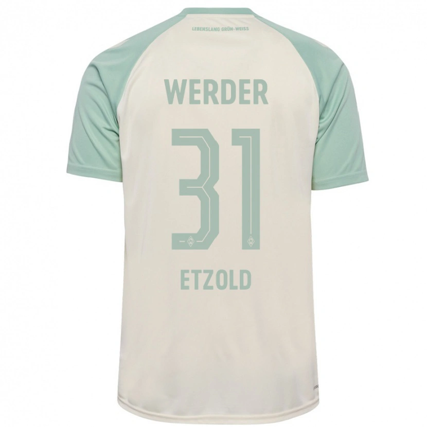 Danxen Kinderen Hannah Etzold #31 Off-White Lichtgroen Uitshirt Uittenue 2024/25 T-Shirt