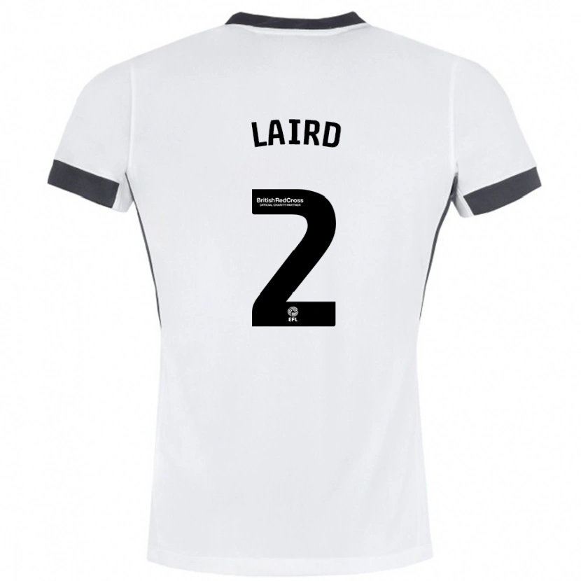 Danxen Kinderen Ethan Laird #2 Wit Zwart Uitshirt Uittenue 2024/25 T-Shirt