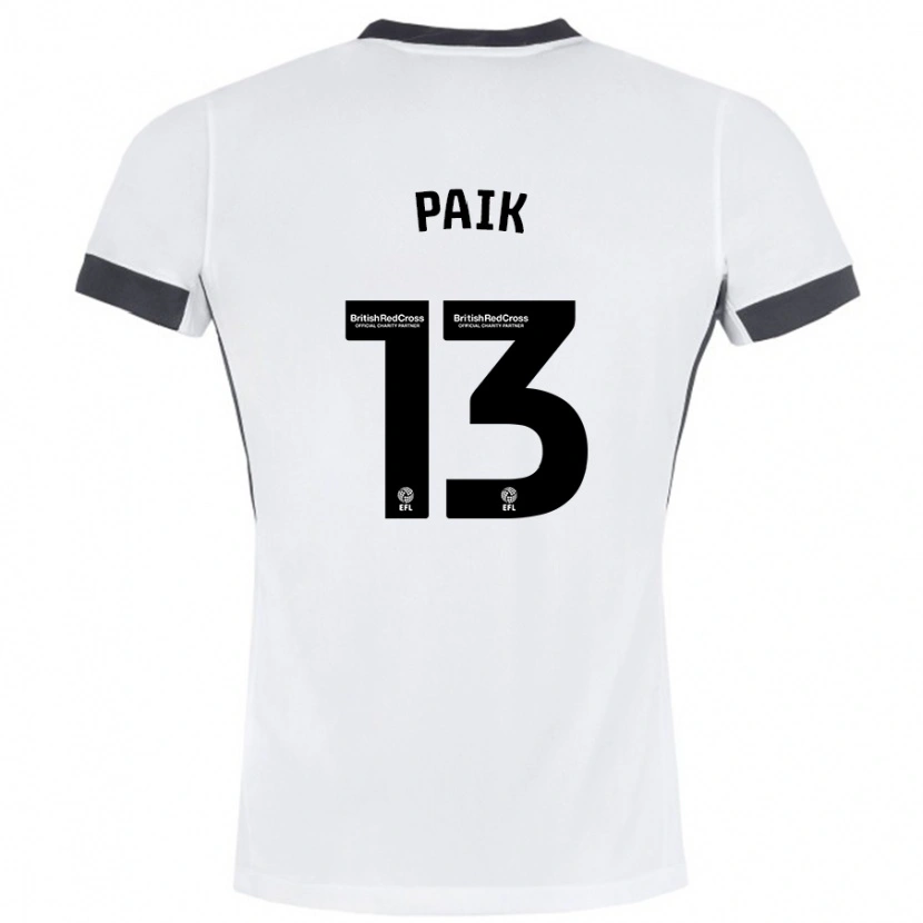 Danxen Kinderen Seung-Ho Paik #13 Wit Zwart Uitshirt Uittenue 2024/25 T-Shirt