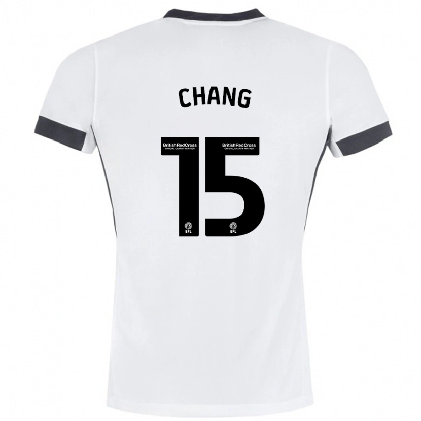 Danxen Kinderen Alfie Chang #15 Wit Zwart Uitshirt Uittenue 2024/25 T-Shirt