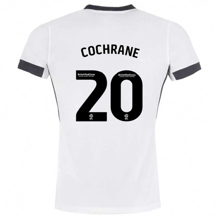 Danxen Kinderen Alex Cochrane #20 Wit Zwart Uitshirt Uittenue 2024/25 T-Shirt