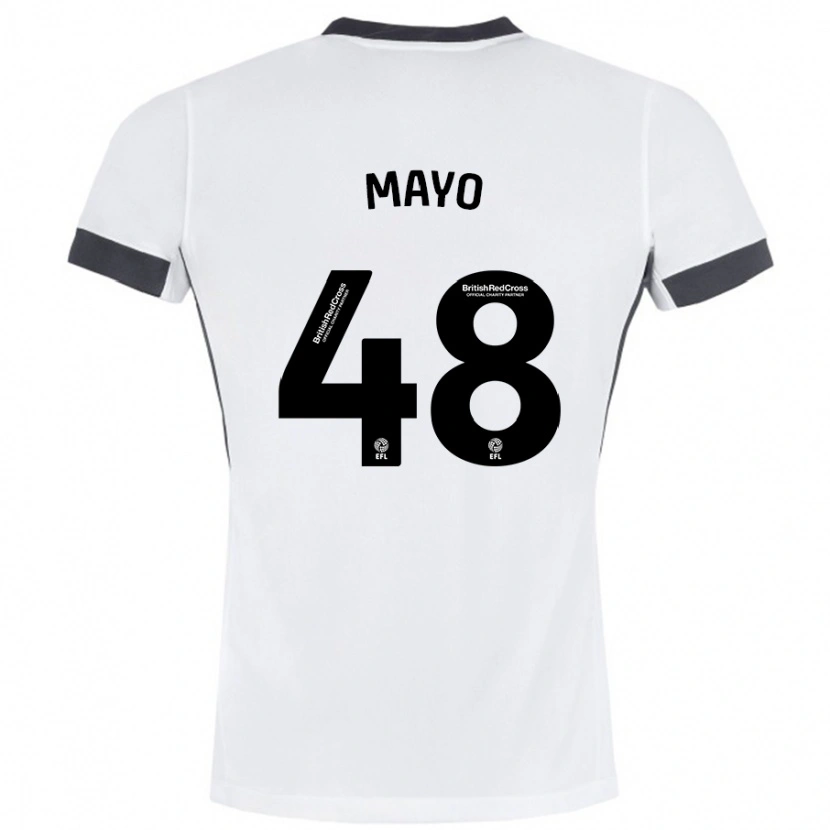 Danxen Kinderen Bradley Mayo #48 Wit Zwart Uitshirt Uittenue 2024/25 T-Shirt