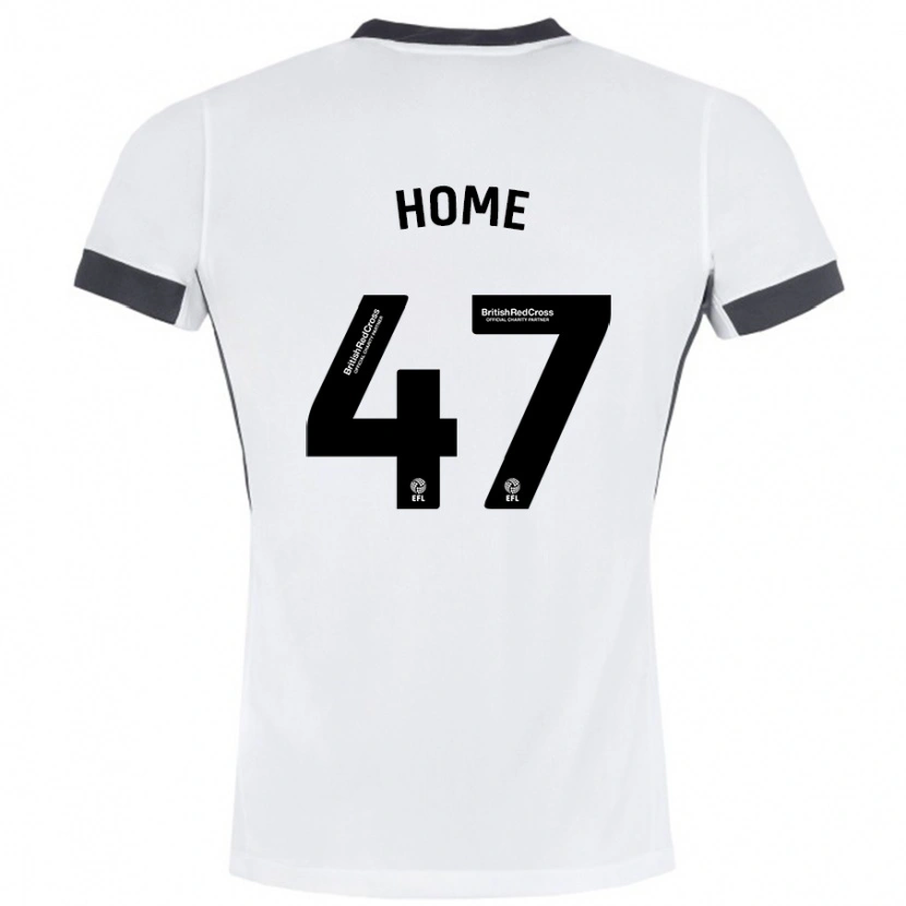 Danxen Kinderen Josh Home #47 Wit Zwart Uitshirt Uittenue 2024/25 T-Shirt