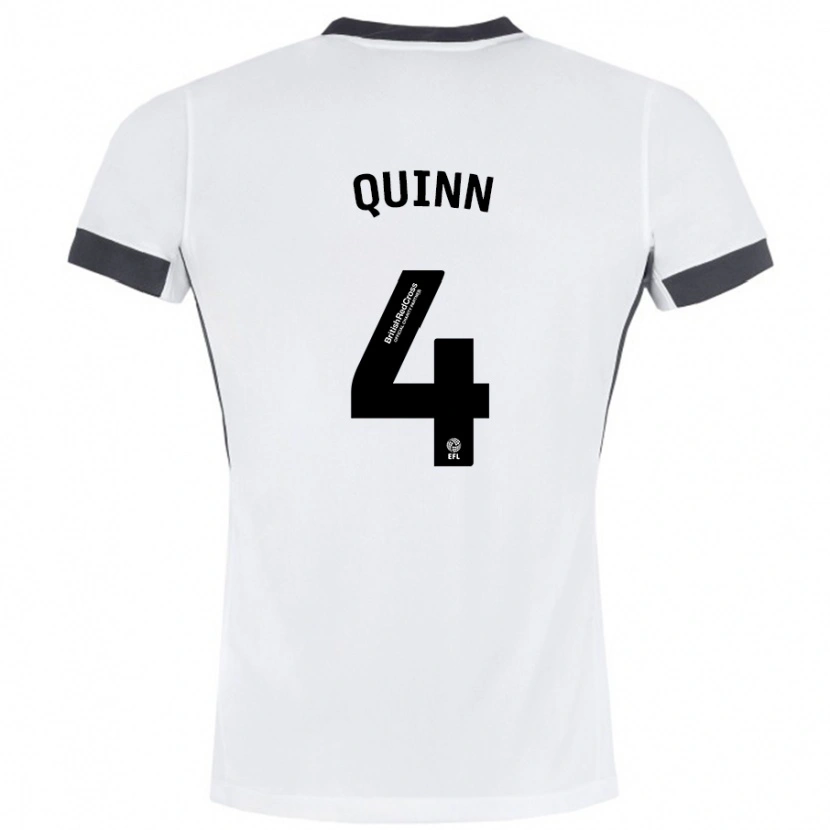 Danxen Kinderen Louise Quinn #4 Wit Zwart Uitshirt Uittenue 2024/25 T-Shirt