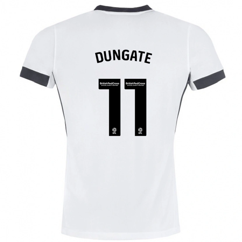 Danxen Kinderen Katie Dungate #11 Wit Zwart Uitshirt Uittenue 2024/25 T-Shirt