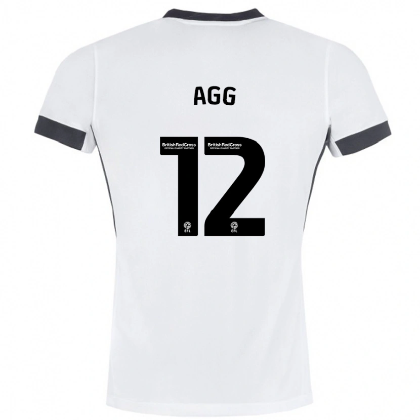 Danxen Kinderen Lily Agg #12 Wit Zwart Uitshirt Uittenue 2024/25 T-Shirt