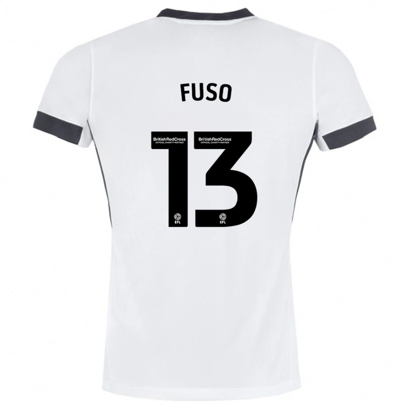 Danxen Kinderen Ivana Fuso #13 Wit Zwart Uitshirt Uittenue 2024/25 T-Shirt