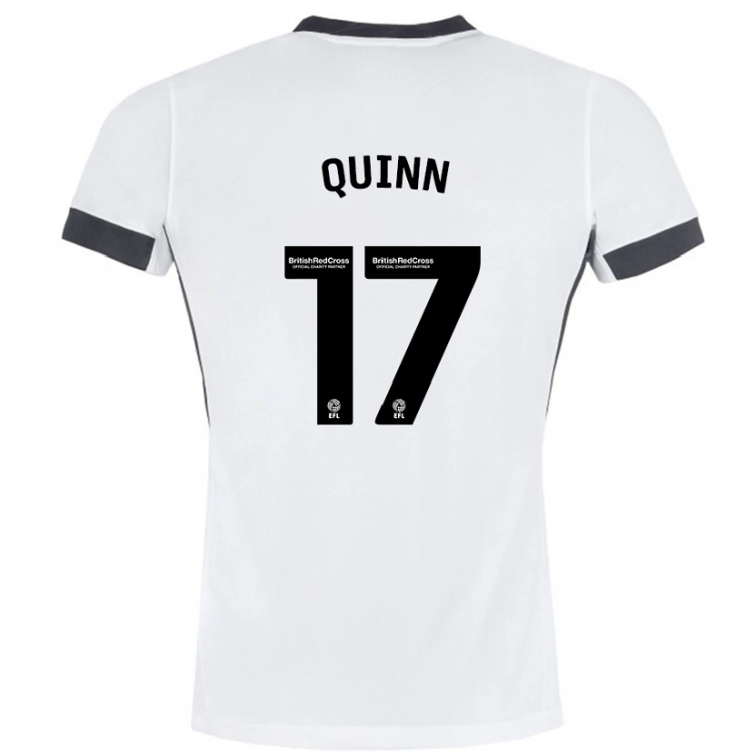 Danxen Kinderen Lucy Quinn #17 Wit Zwart Uitshirt Uittenue 2024/25 T-Shirt