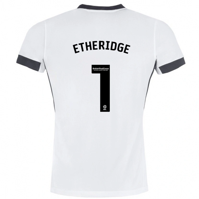 Danxen Kinderen Neil Etheridge #1 Wit Zwart Uitshirt Uittenue 2024/25 T-Shirt