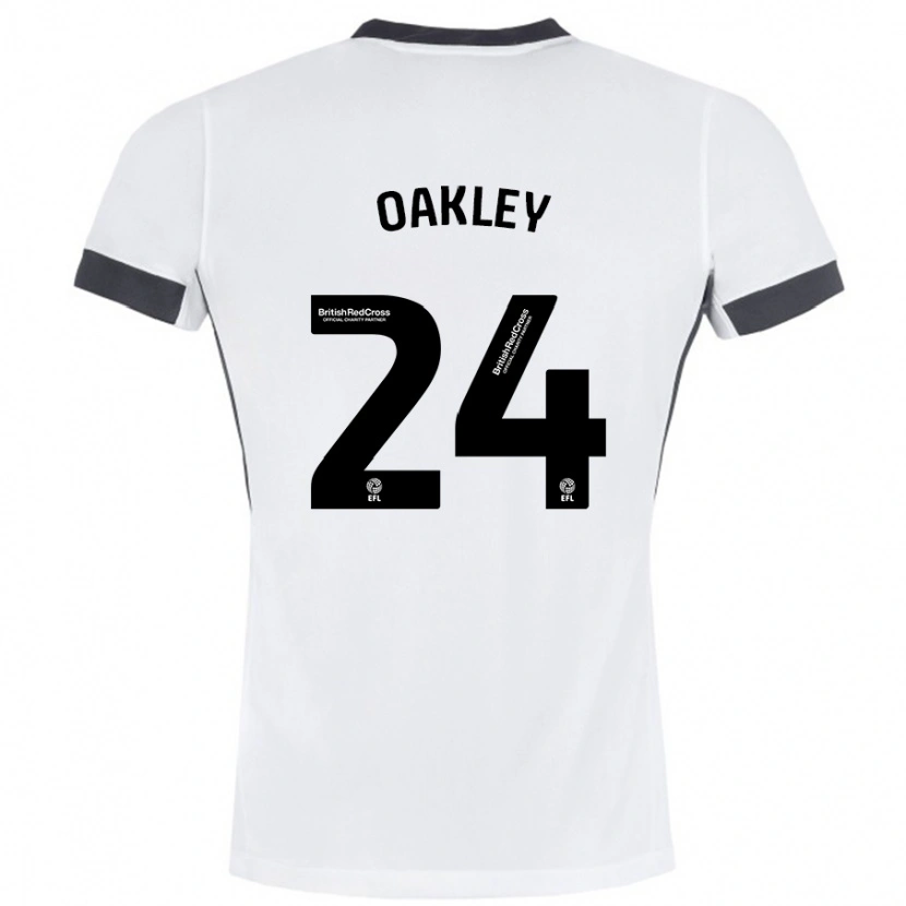 Danxen Kinderen Marcel Oakley #24 Wit Zwart Uitshirt Uittenue 2024/25 T-Shirt