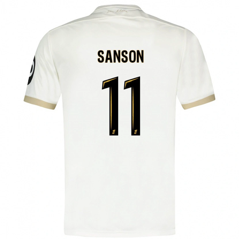 Danxen Kinderen Morgan Sanson #11 Wit Goud Uitshirt Uittenue 2024/25 T-Shirt