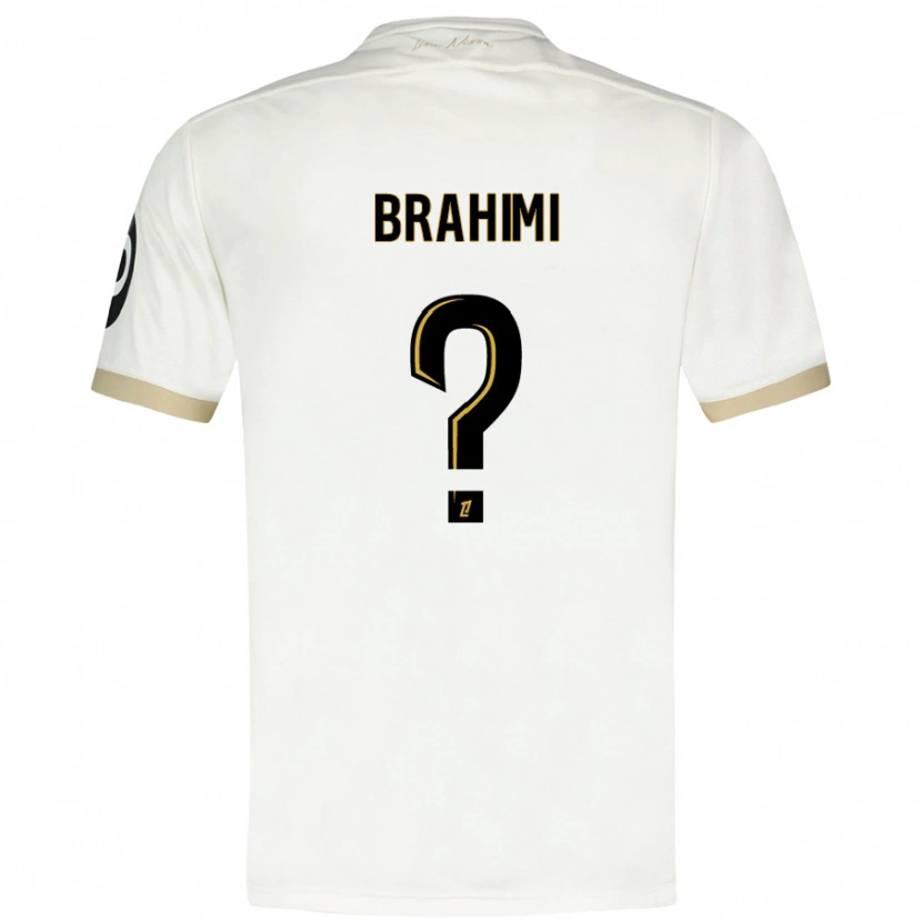 Danxen Kinderen Billal Brahimi #0 Wit Goud Uitshirt Uittenue 2024/25 T-Shirt