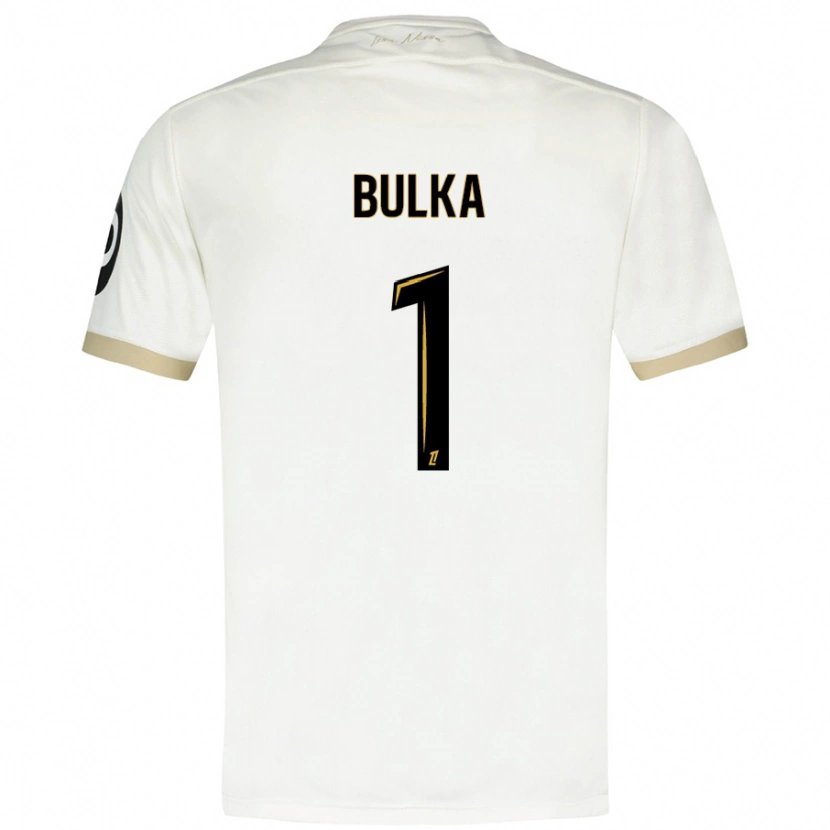 Danxen Kinderen Marcin Bulka #1 Wit Goud Uitshirt Uittenue 2024/25 T-Shirt