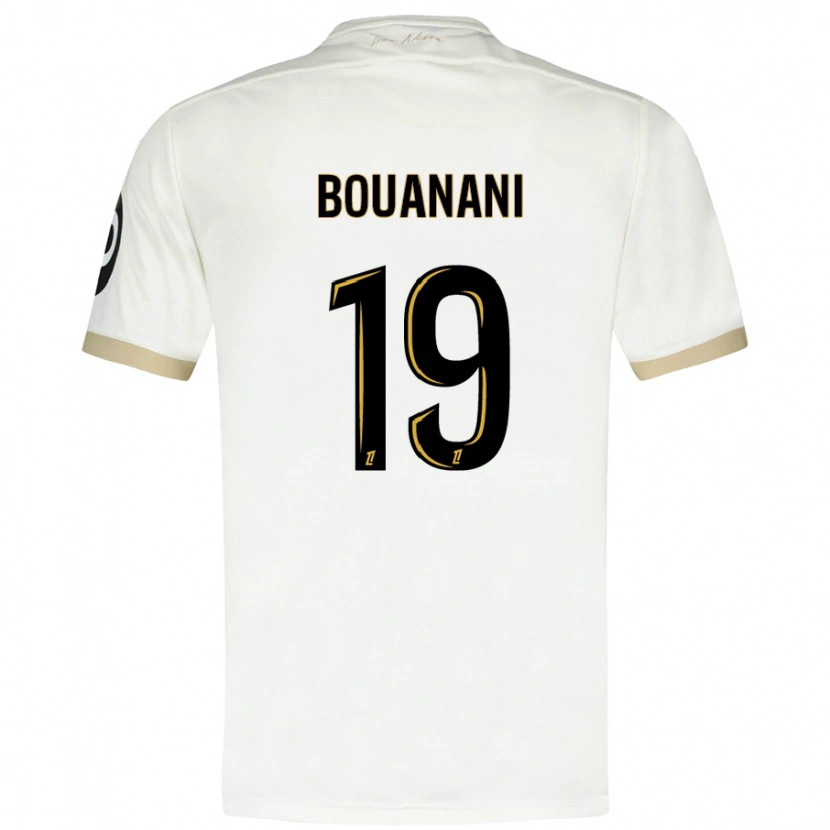 Danxen Kinderen Badredine Bouanani #19 Wit Goud Uitshirt Uittenue 2024/25 T-Shirt