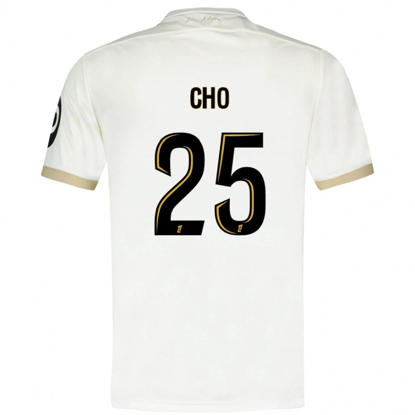 Danxen Kinderen Mohamed-Ali Cho #25 Wit Goud Uitshirt Uittenue 2024/25 T-Shirt