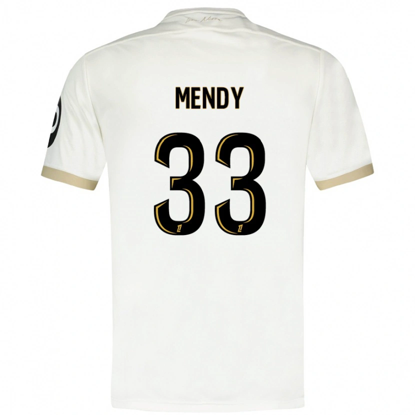 Danxen Kinderen Antoine Mendy #33 Wit Goud Uitshirt Uittenue 2024/25 T-Shirt