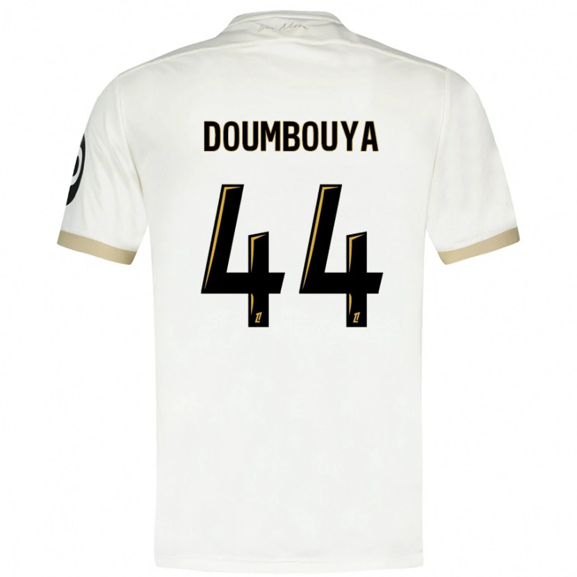 Danxen Kinderen Amidou Doumbouya #44 Wit Goud Uitshirt Uittenue 2024/25 T-Shirt