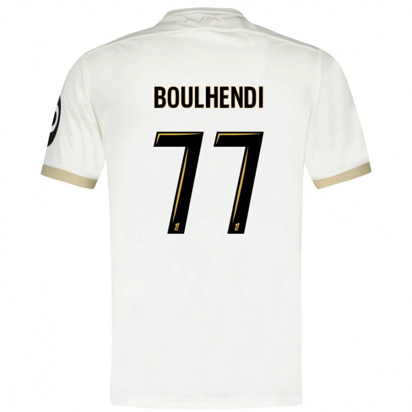 Danxen Kinderen Teddy Boulhendi #77 Wit Goud Uitshirt Uittenue 2024/25 T-Shirt