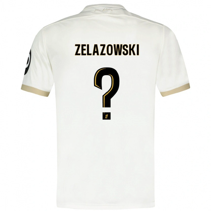 Danxen Kinderen Bartosz Zelazowski #0 Wit Goud Uitshirt Uittenue 2024/25 T-Shirt