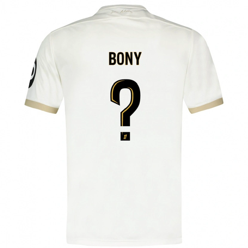 Danxen Kinderen Geoffroy Bony #0 Wit Goud Uitshirt Uittenue 2024/25 T-Shirt