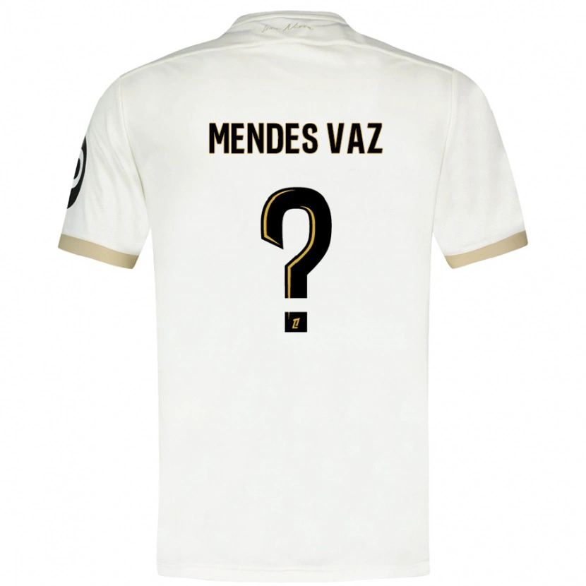 Danxen Kinderen Hernâni Mendes Vaz #0 Wit Goud Uitshirt Uittenue 2024/25 T-Shirt