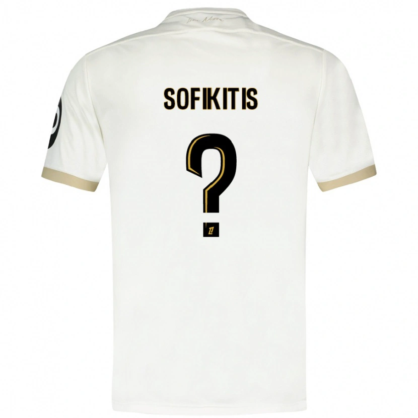 Danxen Kinderen Yanis Sofikitis #0 Wit Goud Uitshirt Uittenue 2024/25 T-Shirt