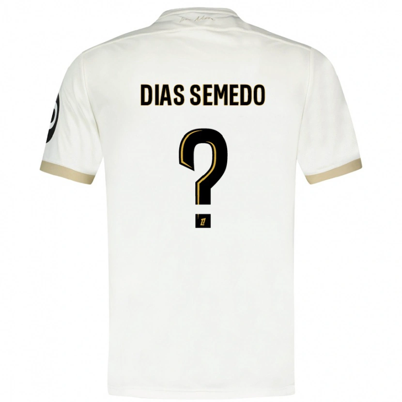 Danxen Kinderen Samuel Dias Semedo #0 Wit Goud Uitshirt Uittenue 2024/25 T-Shirt