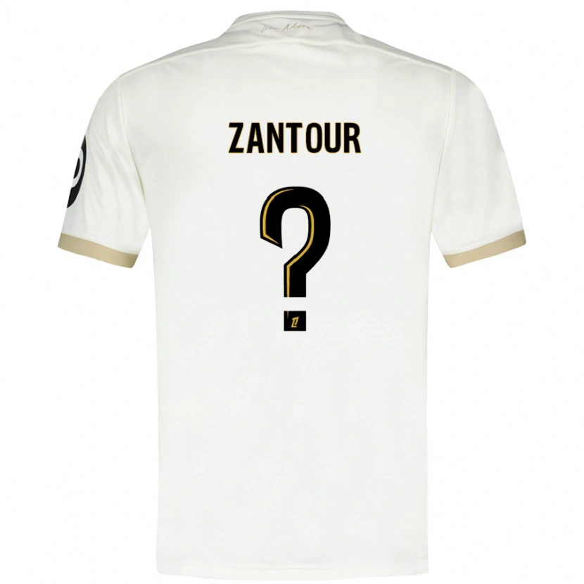 Danxen Kinderen Ishaq Zantour #0 Wit Goud Uitshirt Uittenue 2024/25 T-Shirt