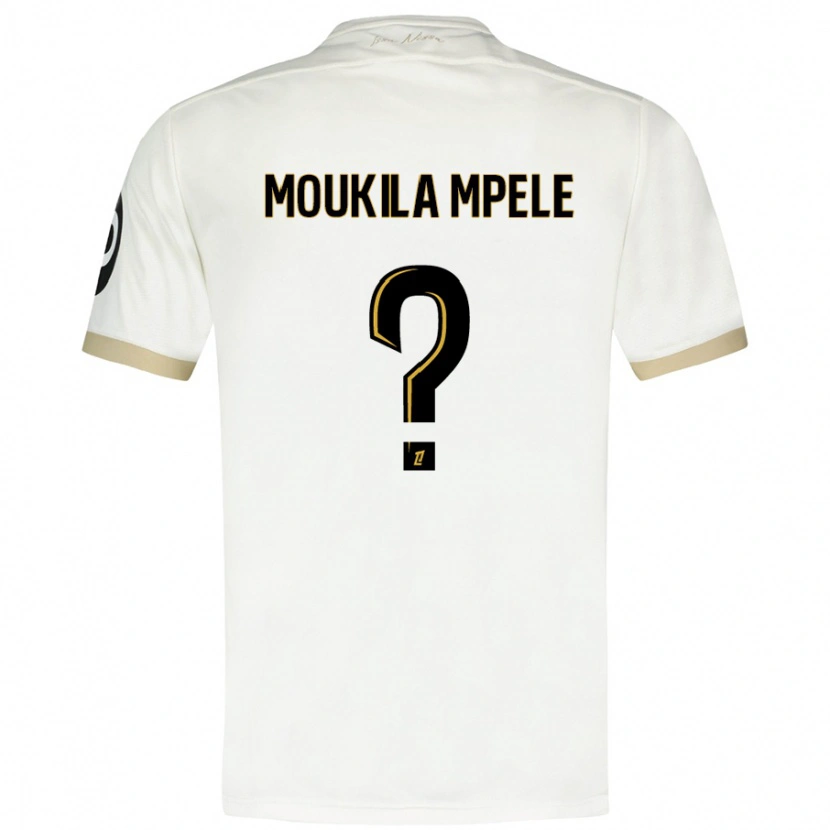 Danxen Kinderen Beny Moukila Mpele #0 Wit Goud Uitshirt Uittenue 2024/25 T-Shirt