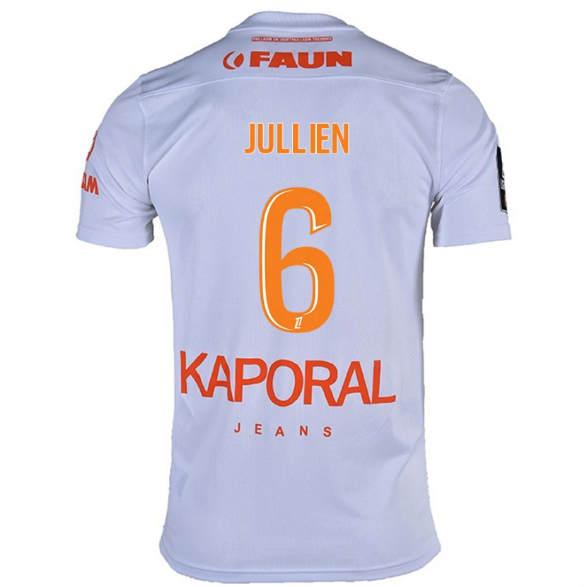 Danxen Kinderen Christopher Jullien #6 Wit Uitshirt Uittenue 2024/25 T-Shirt