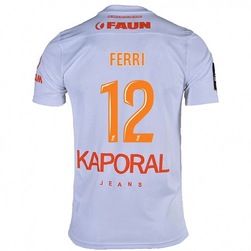 Danxen Kinderen Jordan Ferri #12 Wit Uitshirt Uittenue 2024/25 T-Shirt