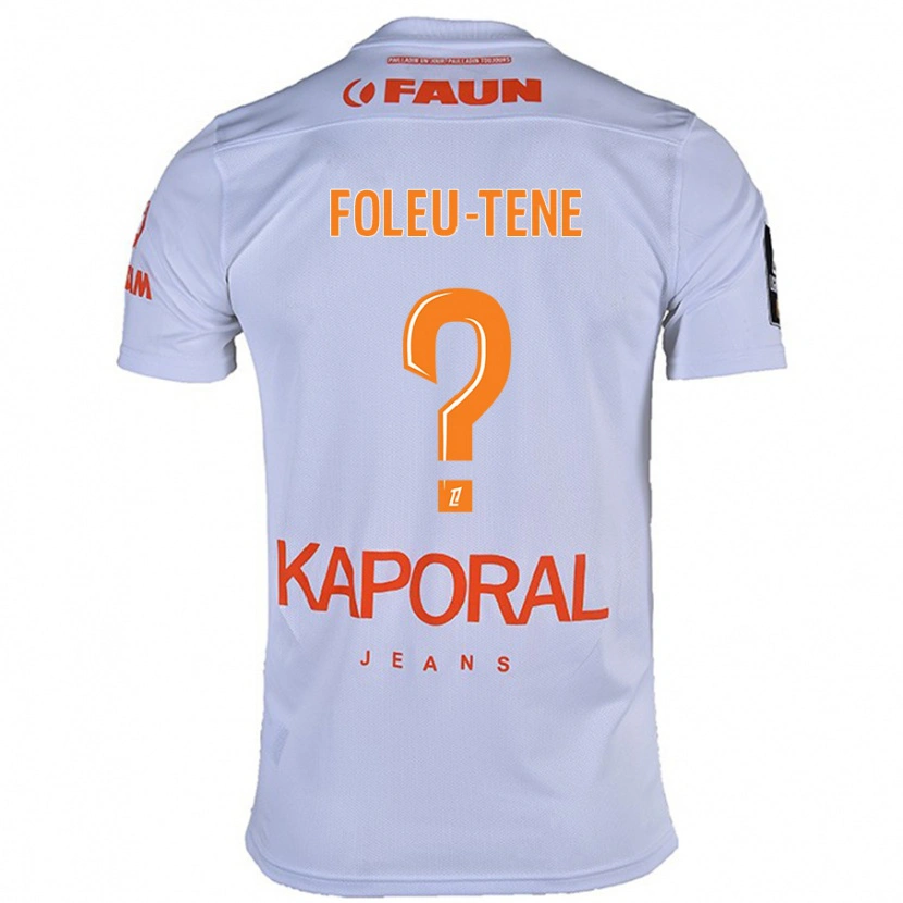 Danxen Kinderen Kévin Foleu-Tene #0 Wit Uitshirt Uittenue 2024/25 T-Shirt