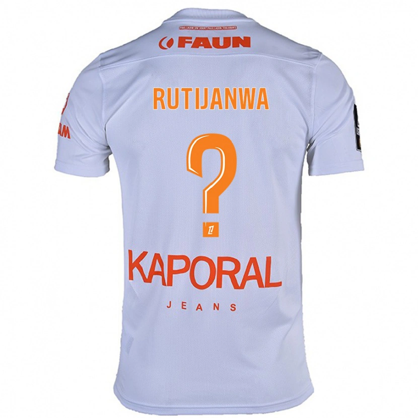 Danxen Kinderen Tyron Rutijanwa #0 Wit Uitshirt Uittenue 2024/25 T-Shirt