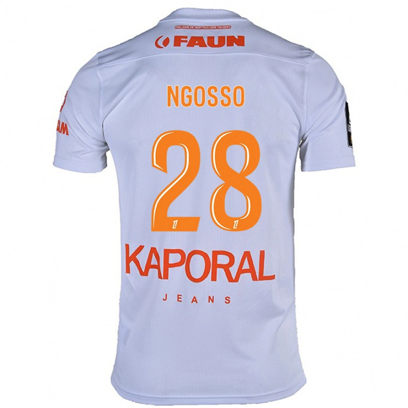 Danxen Kinderen Glenn Ngosso #28 Wit Uitshirt Uittenue 2024/25 T-Shirt