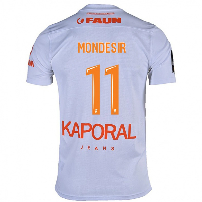 Danxen Kinderen Nérilia Mondésir #11 Wit Uitshirt Uittenue 2024/25 T-Shirt