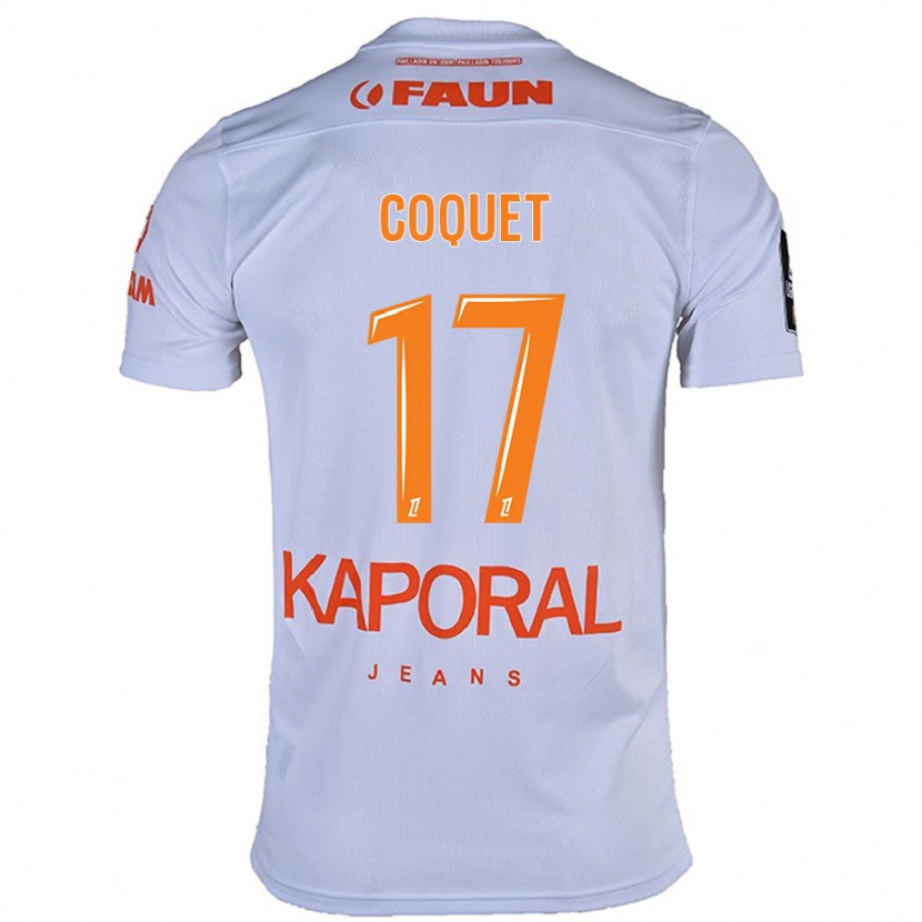 Danxen Kinderen Judith Coquet #17 Wit Uitshirt Uittenue 2024/25 T-Shirt