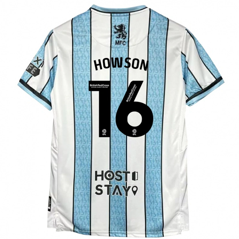 Danxen Kinderen Jonathan Howson #16 Witblauw Uitshirt Uittenue 2024/25 T-Shirt