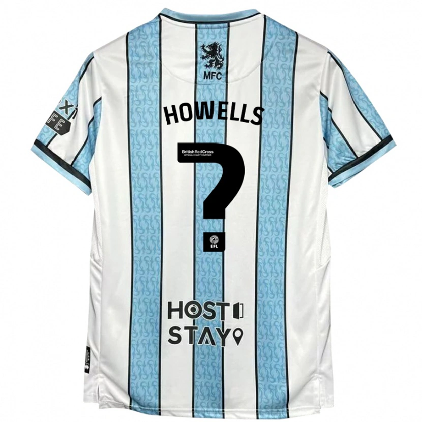 Danxen Kinderen Max Howells #0 Witblauw Uitshirt Uittenue 2024/25 T-Shirt